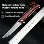 VG10 Damascus Red Sandalwood Pocket Knife