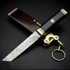 Handcrafted Damascus Blade with Solid Wood Handle