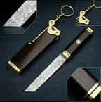 Handcrafted Damascus Blade with Solid Wood Handle