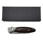 Engraved Spark Damascus Portable Outdoor Folding Knife